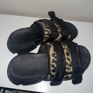 Dior D wander leopard sandals
